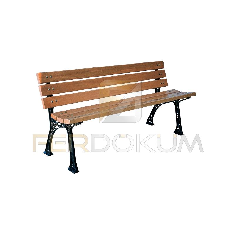 6010 Alüminyum Ayaklı Ahşap Bank