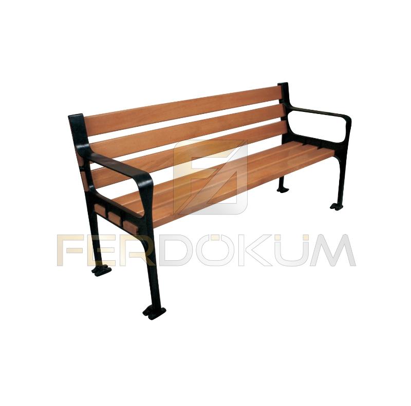 6080 Alüminyum Ayaklı Ahşap Bank