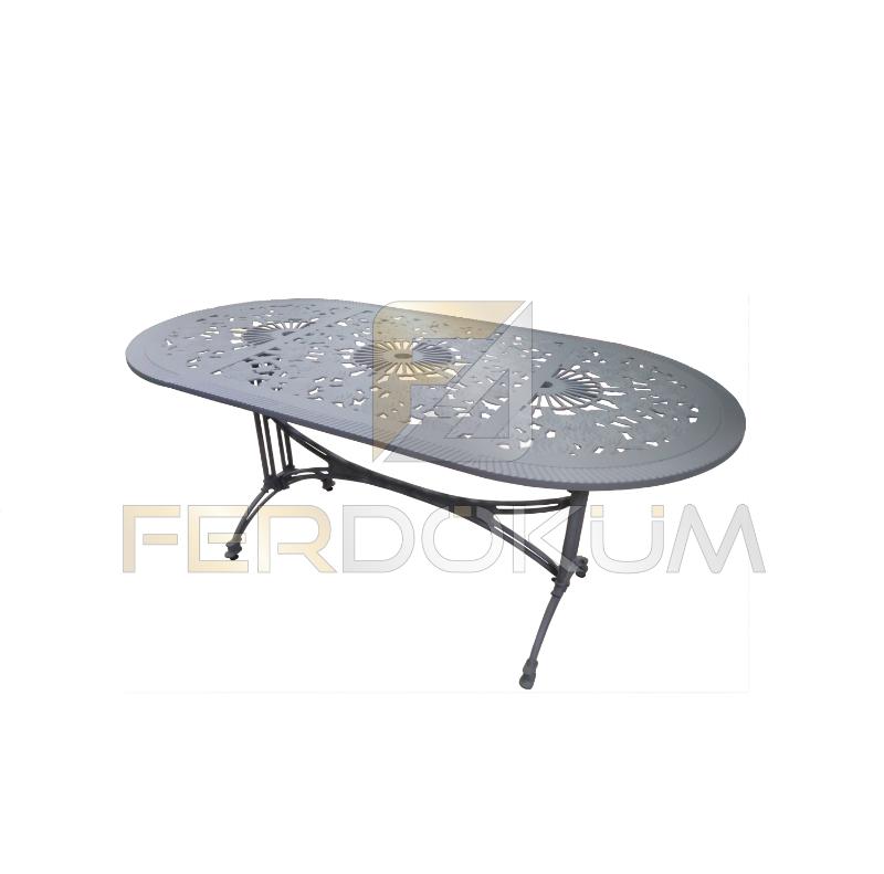 4045  Alüminyum Döküm Oval Masa