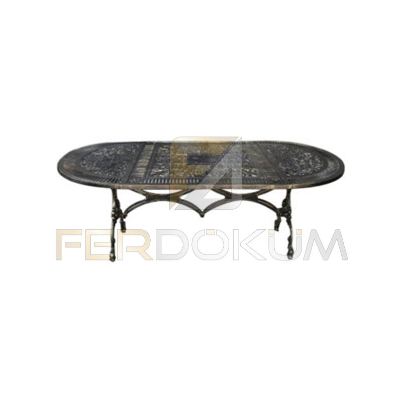 4285 Alüminyum Döküm Oval Masa