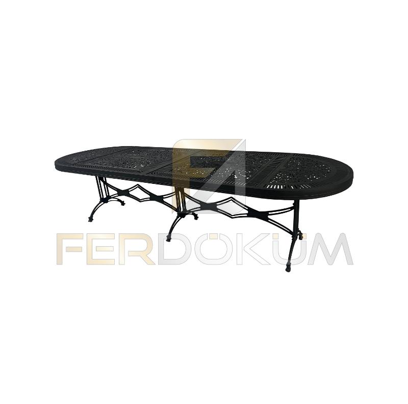4292  Alüminyum Döküm Oval Masa